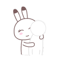 16 Happy cartoon rabbit emoji gifs