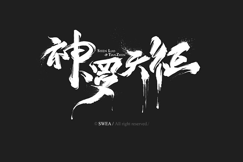 12P Fashion and beautiful Chinese fonts calligraphy style design