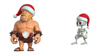 12 Clash of Clans Merry Christmas emoji gifs to download.