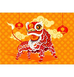 Permalink to Lion dance graphics EPS Free Download China Illustrations Vectors AI ESP #.2