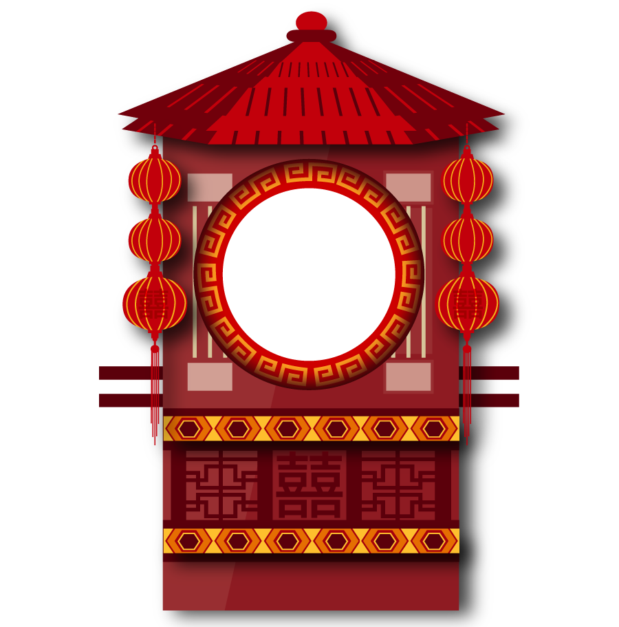 Chinese traditional sedan chair model Free vectors files in AI download