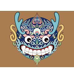 Permalink to The Monster Nian -China Illustrations Vectors AI ESP