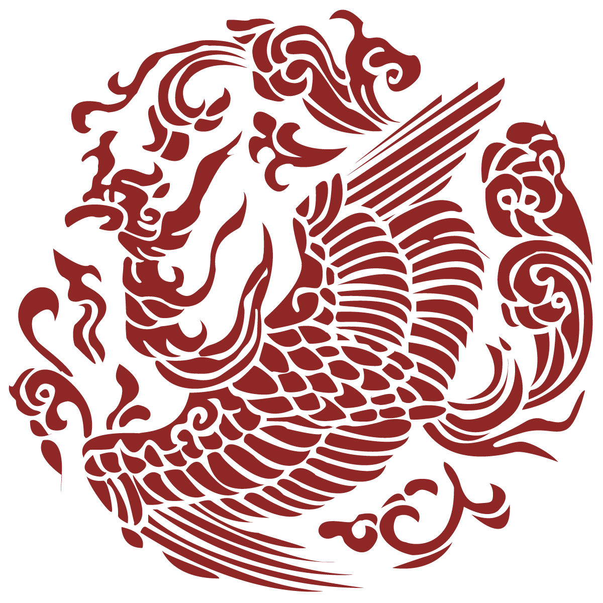 Beautiful Chinese phoenix totem  China Illustrations Vectors AI ESP