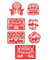 7 The rabbit in the shape of a Chinese paper cutting – happy Chinese New Year Illustrations Vectors AI ESP