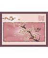 The plum flower background Chinese auspicious painting (Happiness appears in one’s face) -Illustrations Vectors AI ESP