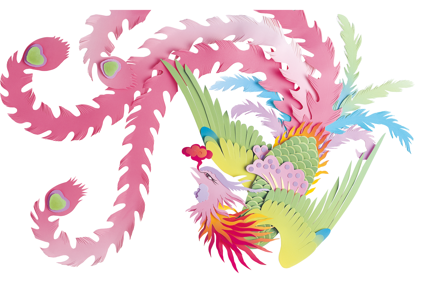 Beautiful Chinese phoenix clipart graphics -  PSD File Free Download