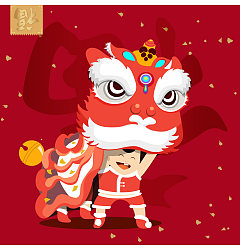 Permalink to Lovely boy lion dance cartoon image – China Illustrations Vectors AI ESP Free Download #.2