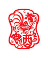 Beautiful chicken paper-cut patterns –  China Illustrations Vectors AI ESP Free Download