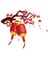 The plum flower Lantern Festival lantern vector diagram Illustrations Vectors AI ESP Free Download