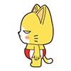 100 Lovely yellow cartoon cat emoji gifs free download