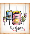 China Mid – Autumn Festival Lantern Festival decorations  China Illustrations Vectors AI ESP