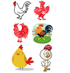 Permalink to Cock, Chicken Illustrations Vectors AI ESP Free Download