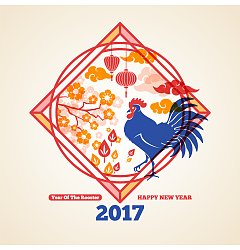 Permalink to Chinese chicken year Blessing of pattern China Illustrations Vectors AI ESP