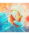 watercolor Fish background vector picture Illustrations Vectors AI ESP