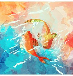 Permalink to watercolor Fish background vector picture Illustrations Vectors AI ESP