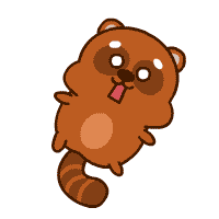 20 Super cute little raccoon expression emoji gifs