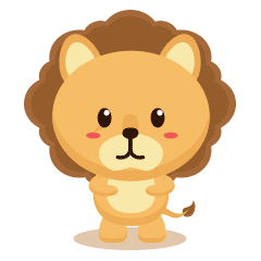 16 Lovely cartoon little lion emoji gifs chat expression image