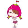18 Cute and pretty strawberry girl emoji gifs download