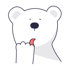 16 Super cute little white bear emoji gifs free emoticon download
