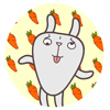 16 Cute and funny carrot bunny emoji gifs free download