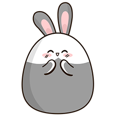 20 Cute chubby rabbit Emoji gifs free download