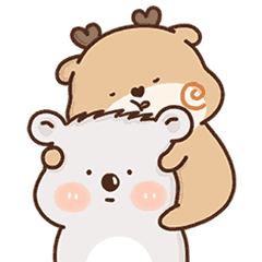 23 Cute deer and bear gifs iPhone Emoji Animoji