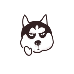 15 The lovely husky head iPhone 8 Emoticons Animoji