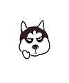 15 The lovely husky head iPhone 8 Emoticons Animoji