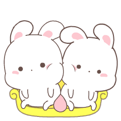 24 Adorkable Little rabbit Chat emoticon emoji gifs free download