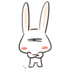16 Cute one-eyed rabbit emoji gif free download