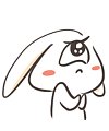 16 Cute one-eyed rabbit emoji gif free download