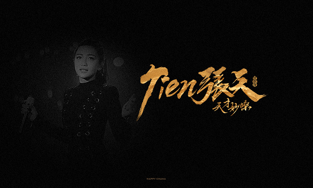 17P  Font design of Chinese singer's name