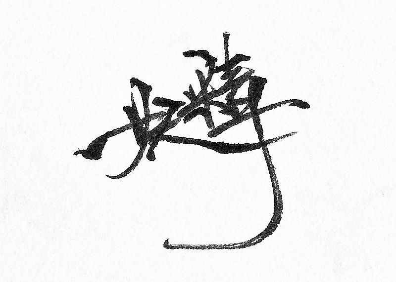 5P Chinese traditional calligraphy brush calligraphy font style appreciation #.241