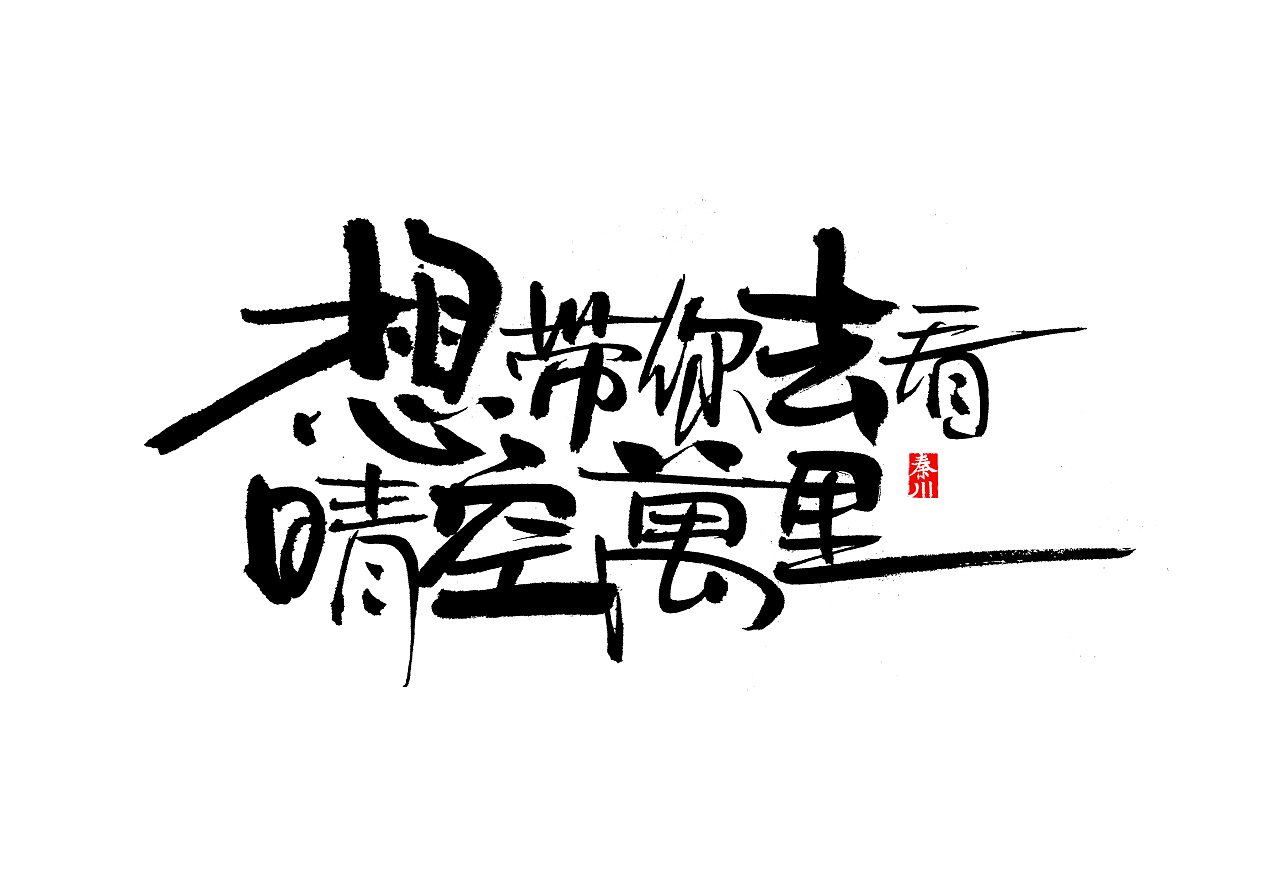 39P Chinese traditional calligraphy brush calligraphy font style appreciation #.763