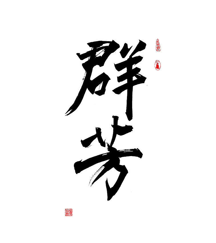 14P Chinese traditional calligraphy brush calligraphy font style appreciation #.771