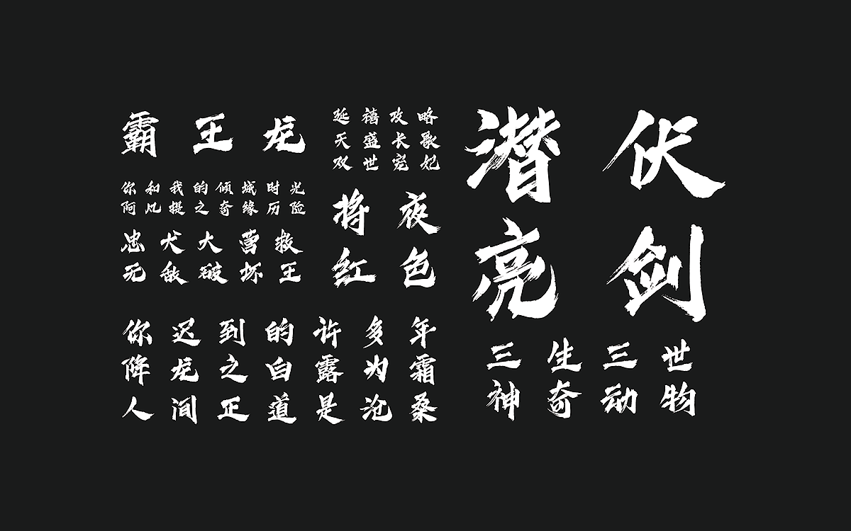 18P Chinese traditional calligraphy brush calligraphy font style appreciation #.810
