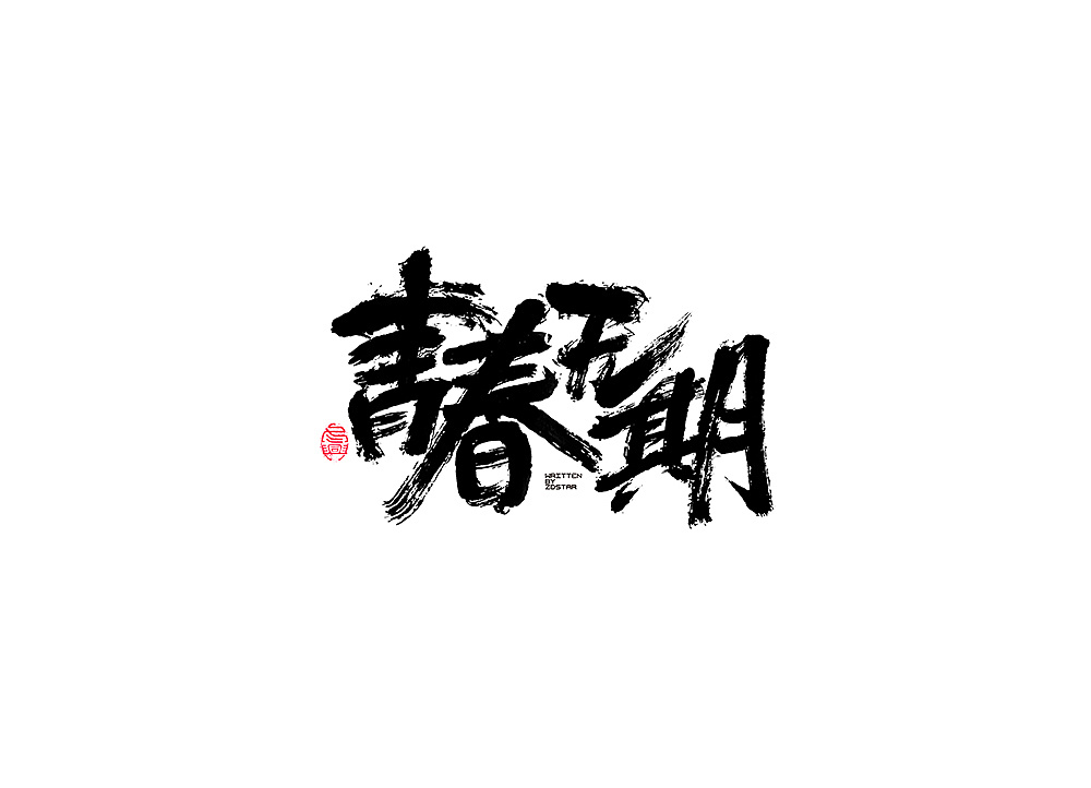 30P Chinese traditional calligraphy brush calligraphy font style appreciation #.952