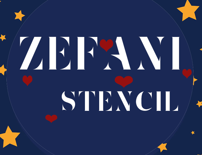 Zefani Stencil-Regular Font Download