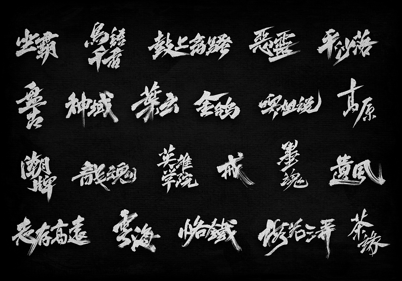 23P Chinese traditional calligraphy brush calligraphy font style appreciation #.1164