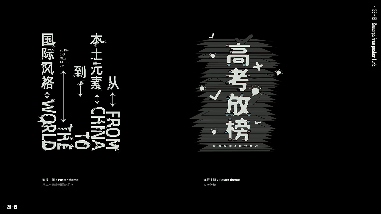 Excerpts from 2019 Poster Font Collection