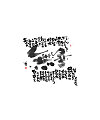 Chinese Creative Font Design-Black and White Age-Material: Paper “Coarse Pattern” Tool: Brush
