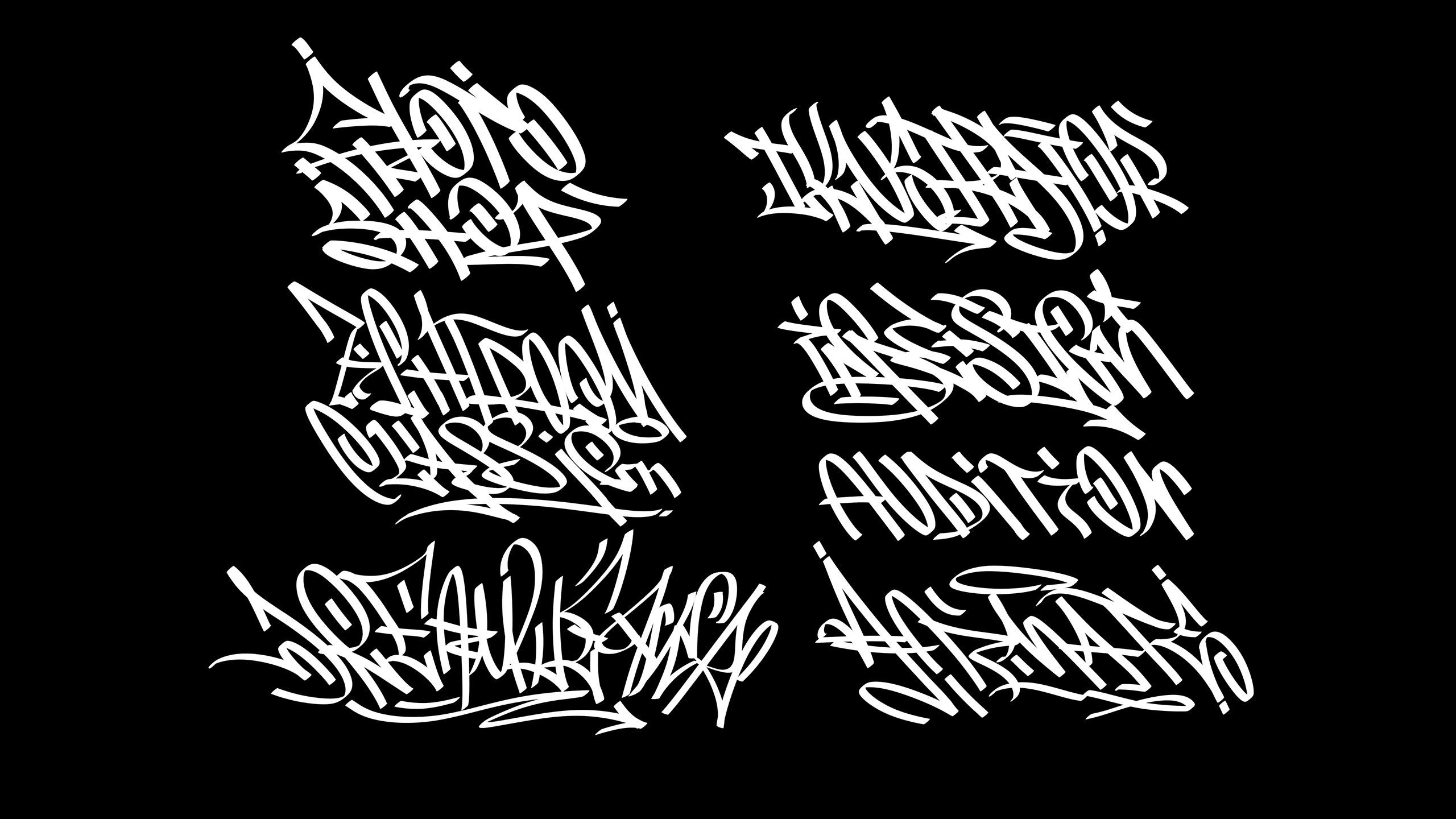 handstyle-Western graffiti font practice